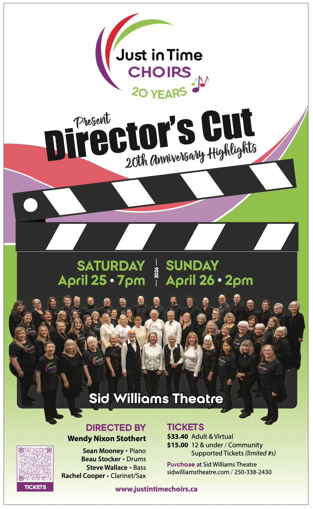 Just in Time Choirs 20th Anniversary Spring Concert 2026 part 2 &#8221; Directors Cut&#8221; &#8211; Virtual Event